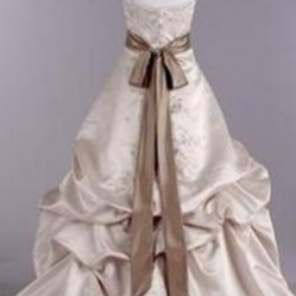 OLEG CASSINI COLLECTION WEDDING DRESS FROM DAVID'S - Picture 2 of 12